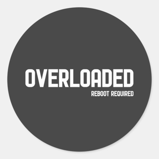 OVERBELAST RONDE STICKER (Voorkant)