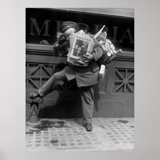 Overbelaste Postman, jaren 20 Poster (Voorkant)