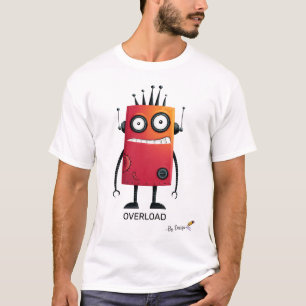 Overbelaste Robot   Grappig Geek T-Shirt voor Volw