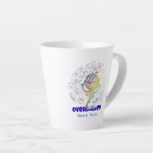 Overbelaste Robot Stuur Hulp Grappige Tech Angst Latte Mok (Rechterhoek)