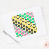 Overbelaste Stippen Vierkante Sticker (Envelop)