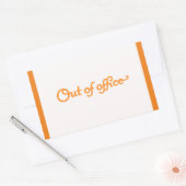 OVERBELASTE UITDRUKKINGEN U UIT KANTOOR VACATIEWER RECHTHOEKIGE STICKER (Envelop)