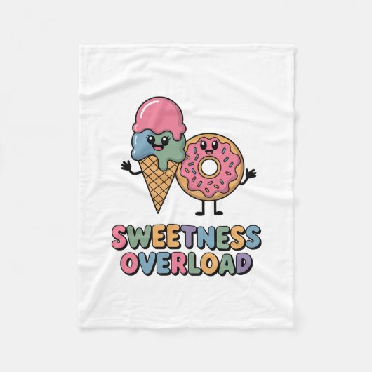 Overbelasting door zoetheid | Donut & Ice Cream Ki Fleece Deken (Voorkant)