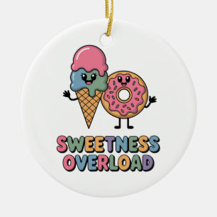 Overbelasting door zoetheid Donut & Ice Cream Ki Keramisch Ornament