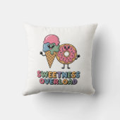 Overbelasting door zoetheid | Donut & Ice Cream Ki Kussen (Achterkant)