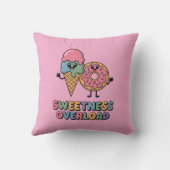 Overbelasting door zoetheid | Donut & Ice Cream Ki Kussen (Achterkant)