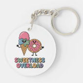 Overbelasting door zoetheid | Donut & Ice Cream Ki Sleutelhanger (Achterkant)