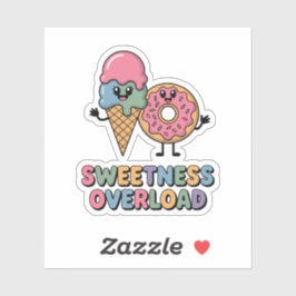 Overbelasting door zoetheid | Donut & Ice Cream Ki Sticker