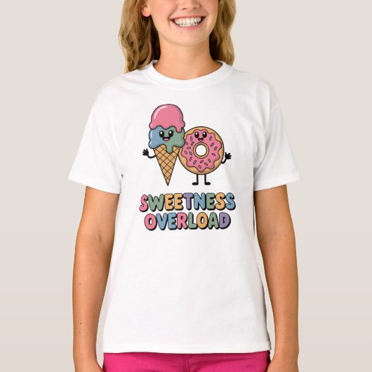 Overbelasting door zoetheid | Donut & Ice Cream Ki T-shirt (Voorkant)