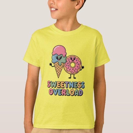 Overbelasting door zoetheid | Donut & Ice Cream Ki T-shirt (Voorkant)