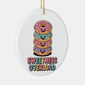 Overbelasting door zoetheid | Donut Kinder Keramisch Ornament (Rechts)
