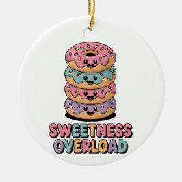 Overbelasting door zoetheid | Donut Kinder Keramisch Ornament