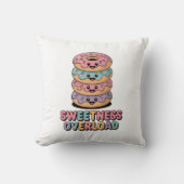 Overbelasting door zoetheid | Donut Kinder Kussen (Voorkant)