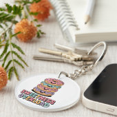 Overbelasting door zoetheid | Donut Kinder Sleutelhanger (Voorkant Rechts)