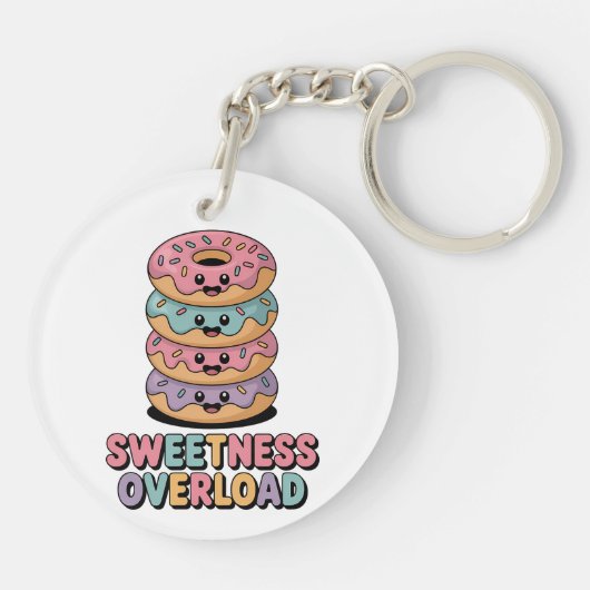 Overbelasting door zoetheid | Donut Kinder Sleutelhanger (Achterkant)