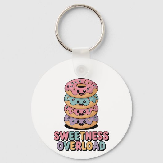 Overbelasting door zoetheid | Donut Kinder Sleutelhanger (Achterkant)
