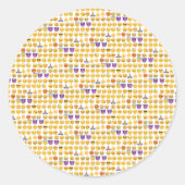 overbelasting emoji ronde sticker (Voorkant)