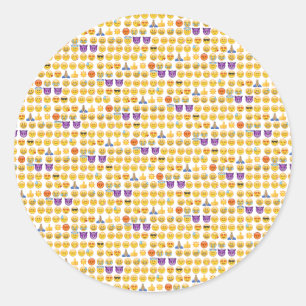overbelasting emoji ronde sticker