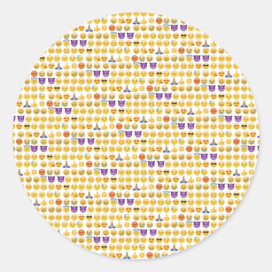 overbelasting emoji ronde sticker (Voorkant)