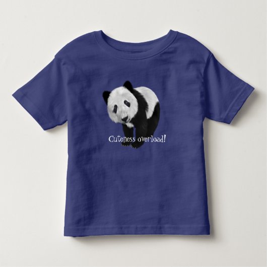 "Overbelasting van de besnoeiing!" met zoete panda Kinder Shirts (Voorkant)