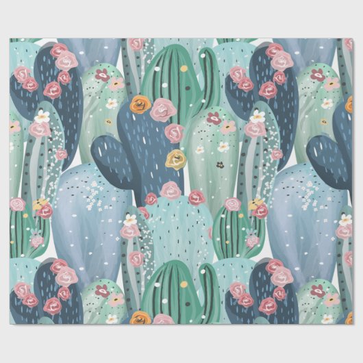 Overbelastingspapier van cactus cadeaupapier (Vlak)