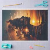 Overbelichte vrouw Sunset Decoupage Tissuepapier (Craft)