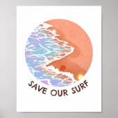 Overbevissing sparen Ons Surf Poster (Voorkant)