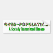 Overbevolking is een STD Bumpersticker (Voorkant)