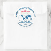 Overbevolking: Overlijden of leven Ronde Sticker (Tas)