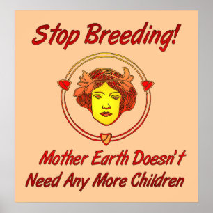 Overbevolking stoppen poster