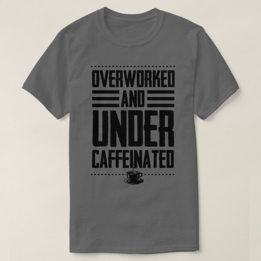 Overbewerkt en onder gesatineerd zwart t-shirt (Design voorkant)
