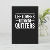 Overblijfsel Is Voor Afhakers Thanksgiving Grappig Feestdagenkaart (Staand voorkant)