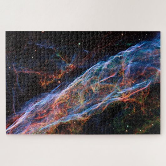 Overblijfselen van supernova de Sluiersnevel Hubbl Legpuzzel (Horizontaal)