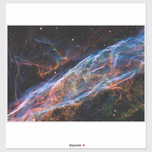 Overblijfselen van supernova in de sluiernevel Hub Sticker (Vel)