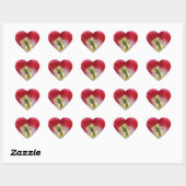 Overbloed Tulip Flower Heart Sticker (Vel)