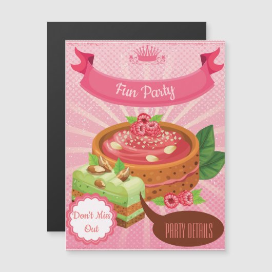 Overboeten elke gebeurtenis magnetische uitnodiging (Voorkant / Achterkant)