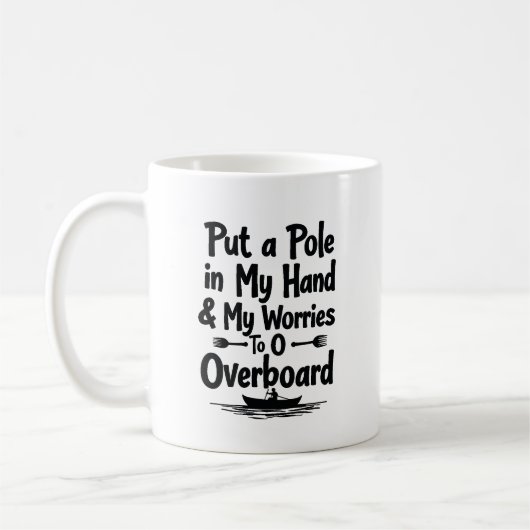 Overboord met vreugde koffiemok (Links)