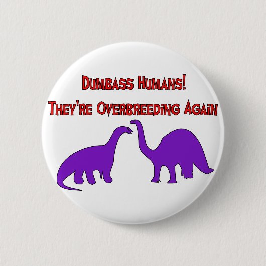Overbre eding Dinosaurs Ronde Button 5,7 Cm (Voorkant)