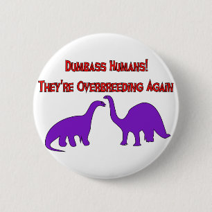 Overbre eding Dinosaurs Ronde Button 5,7 Cm
