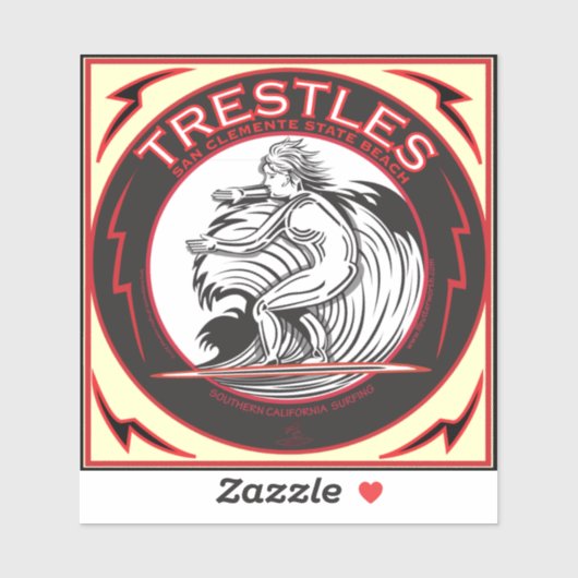 OVERBRENGING VAN TRESTLAND SAN ONOFRE BEACH CALIFO STICKER (Vel)