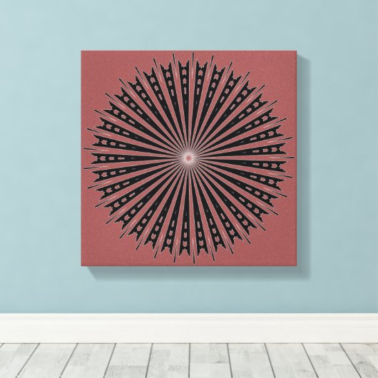 Overbrugde cirkel canvas afdruk (Insitu (Houten vloer))