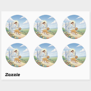 Overbrugging Persoonlijke Dierbare Dierenherdenkin Ronde Sticker