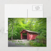 Overbruguitnodiging voor landgebruik uitnodiging briefkaart (Voorkant / Achterkant)