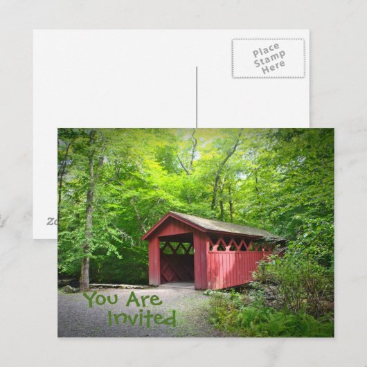 Overbruguitnodiging voor landgebruik uitnodiging briefkaart (Voorkant / Achterkant)