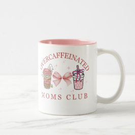 Overcafeïnehoudende moederclub tweekleurige koffiemok