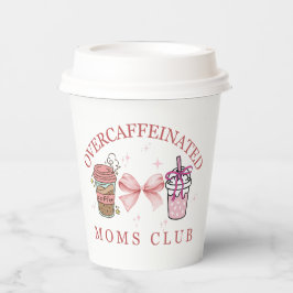 Overcafeïnehoudende moeders club papieren bekers