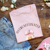 Overcaffeïne Bruidsmeisje Club Naam Iced Coffee T-shirt