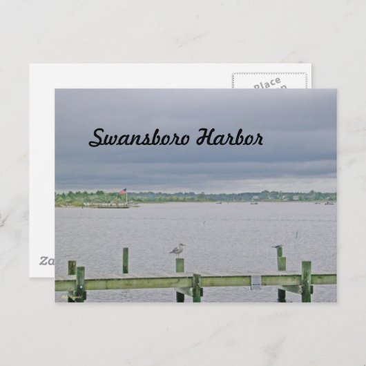 Overcast Day op Swansboro Harbour Briefkaart (Voorkant / Achterkant)