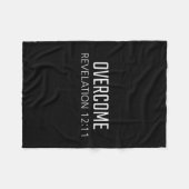 Overcome - Revelation 12_11 Bible Religious Verse  Fleece Deken (Voorkant (Horizontaal))