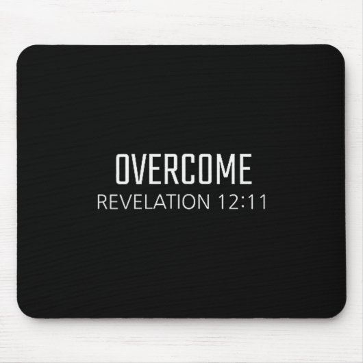Overcome - Revelation 12_11 Bible Religious Verse  Muismat (Voorkant)
